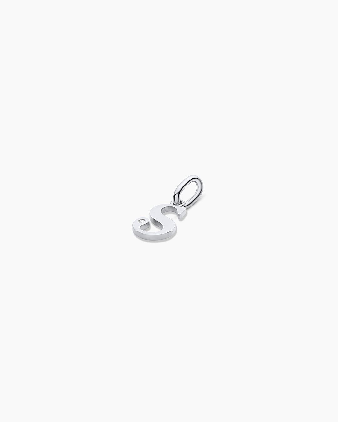 Diamond Vintage Alphabet Charm in 14K Gold