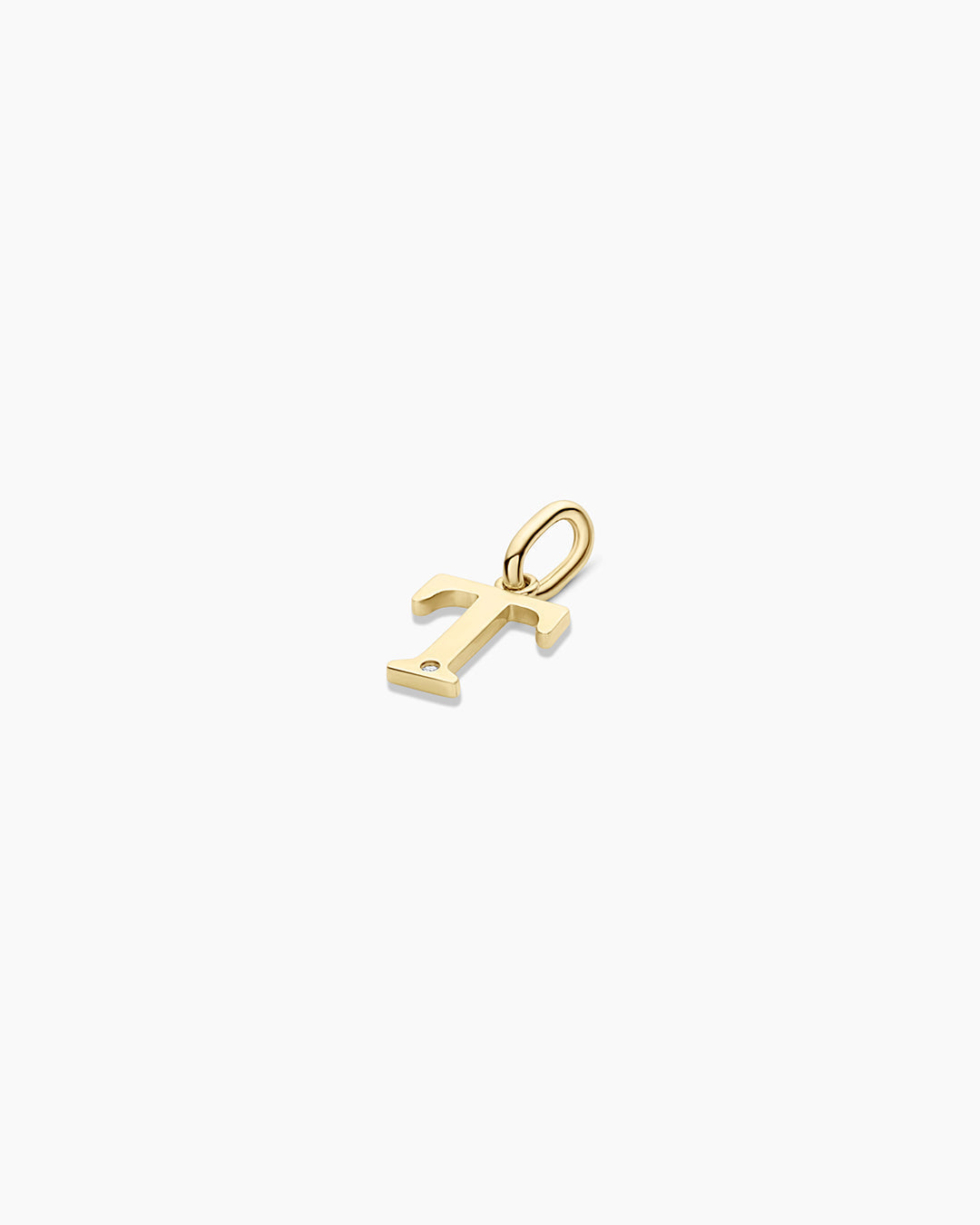 Diamond Vintage Alphabet Charm in 14K Gold