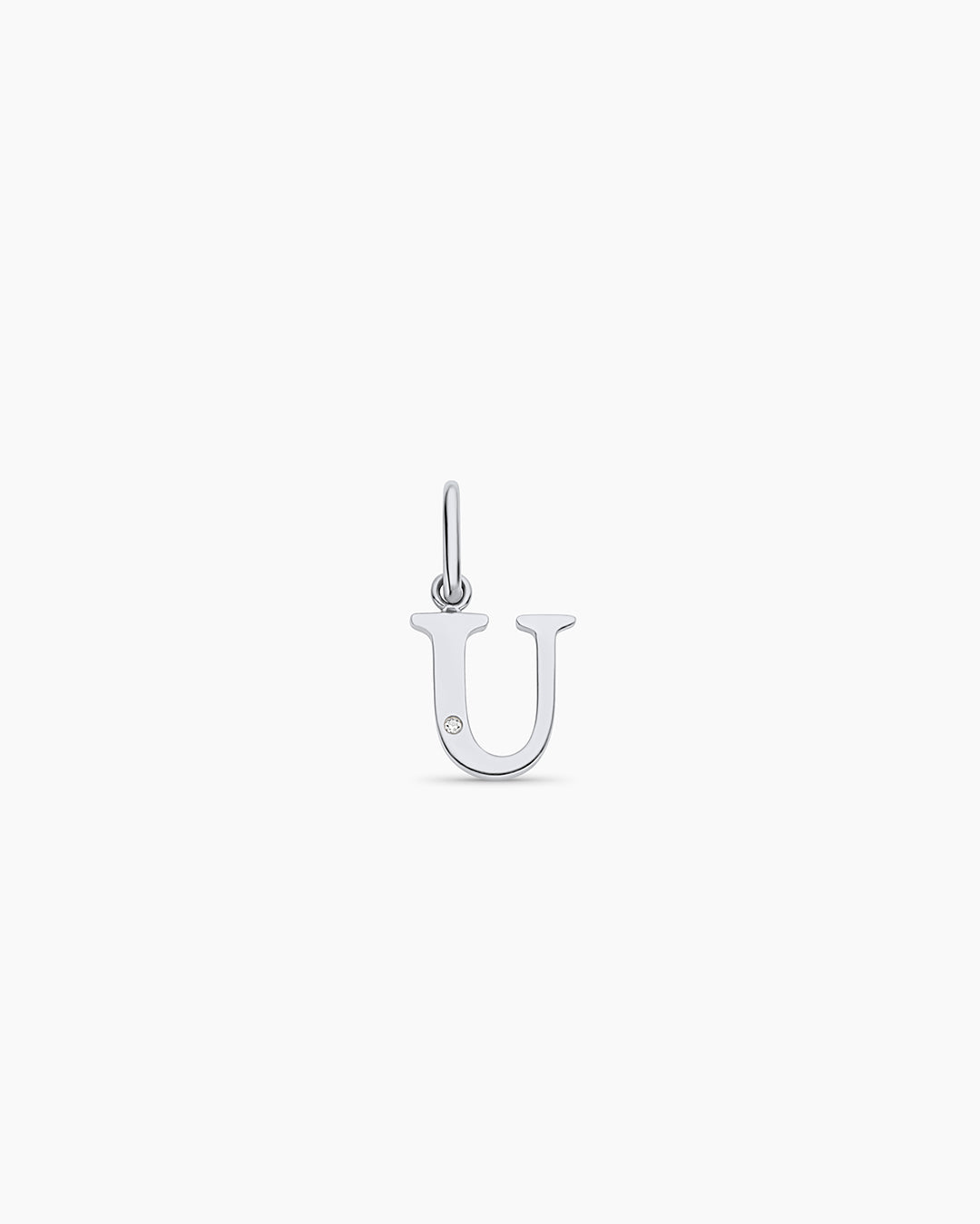 Diamond Vintage Alphabet Charm in 14K Gold