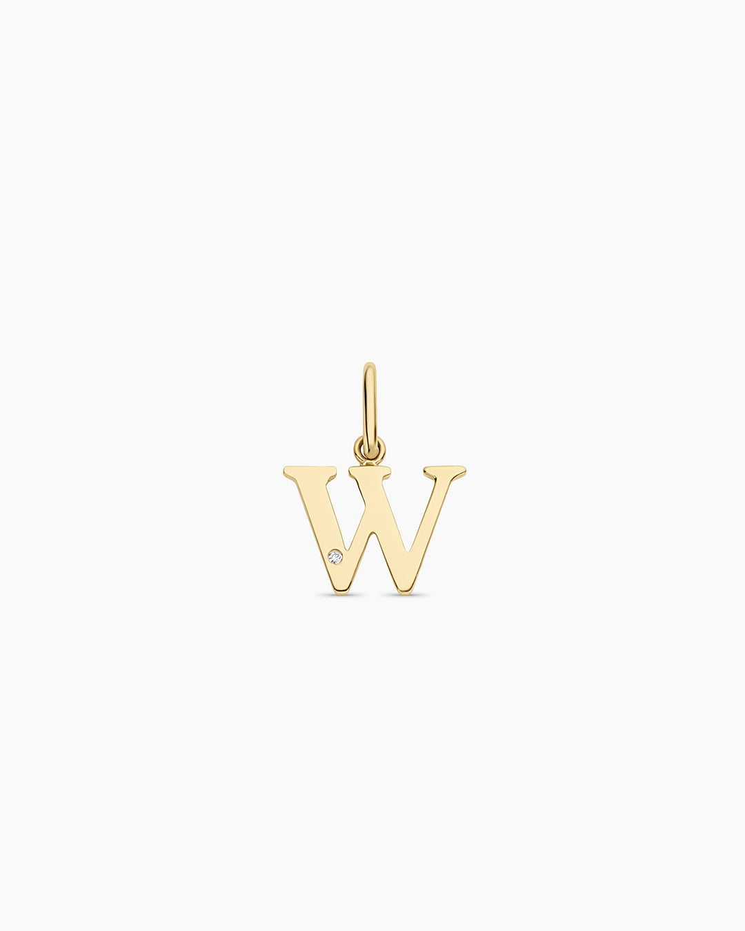Diamond Vintage Alphabet Charm in 14K Gold
