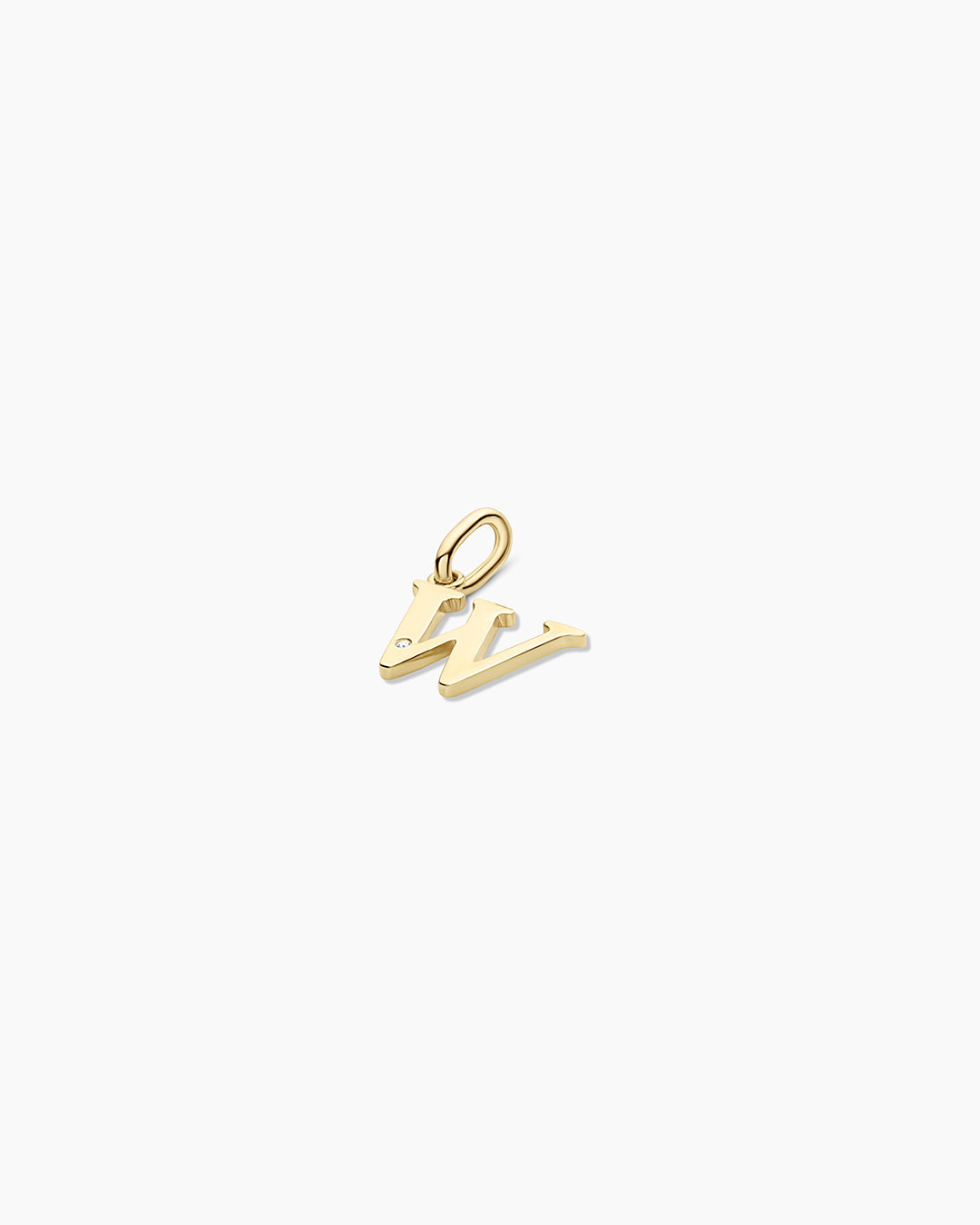 Diamond Vintage Alphabet Charm in 14K Gold