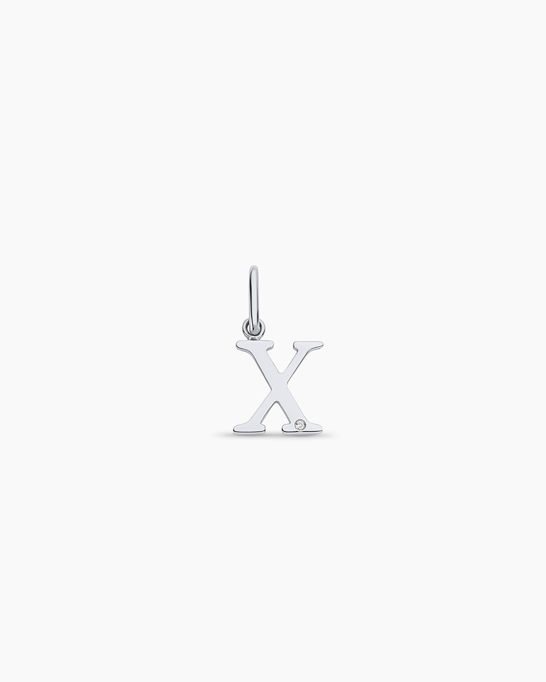 Diamond Vintage Alphabet Charm in 14K Gold