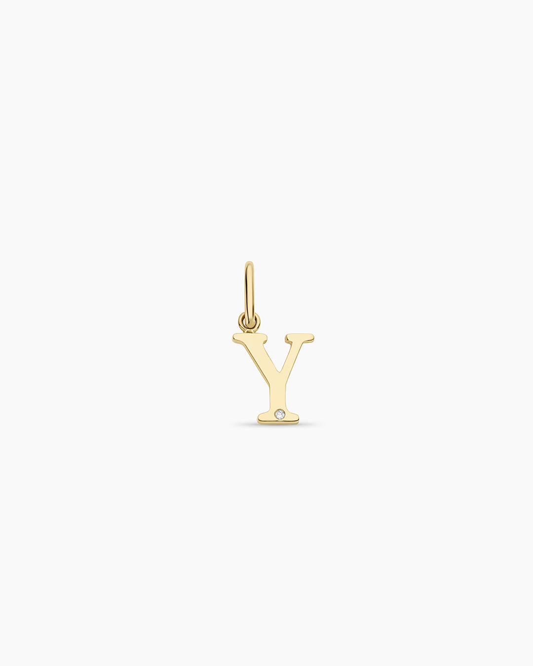 Diamond Vintage Alphabet Charm in 14K Gold