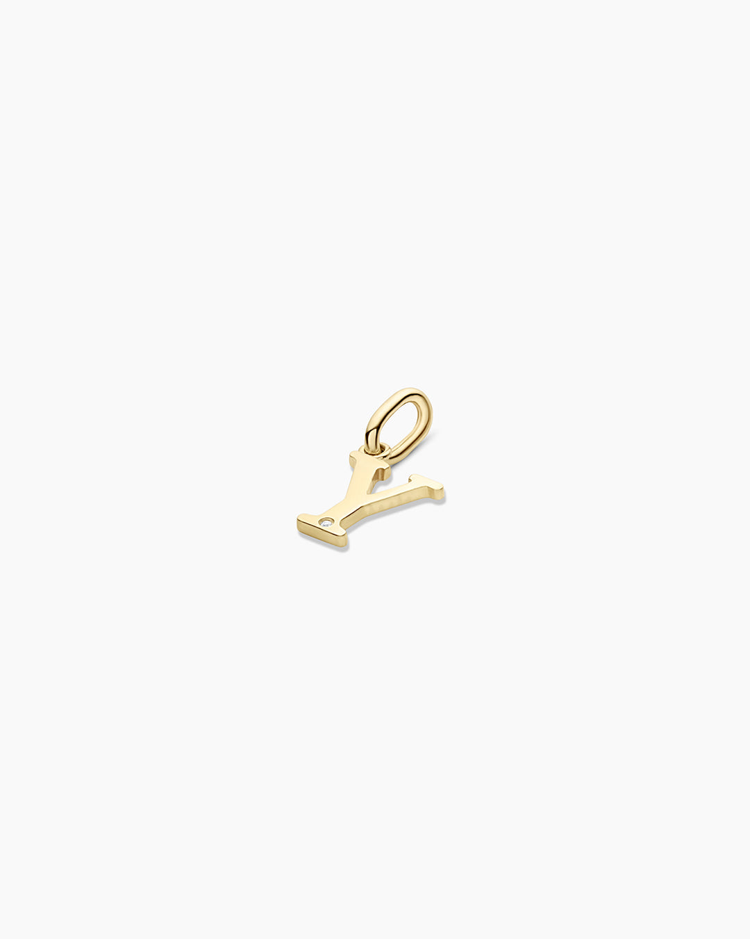 Diamond Vintage Alphabet Charm in 14K Gold