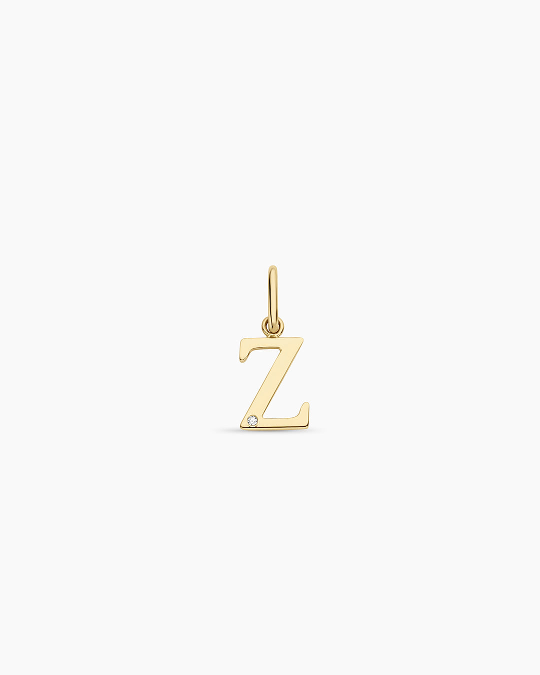 Diamond Vintage Alphabet Charm in 14K Gold