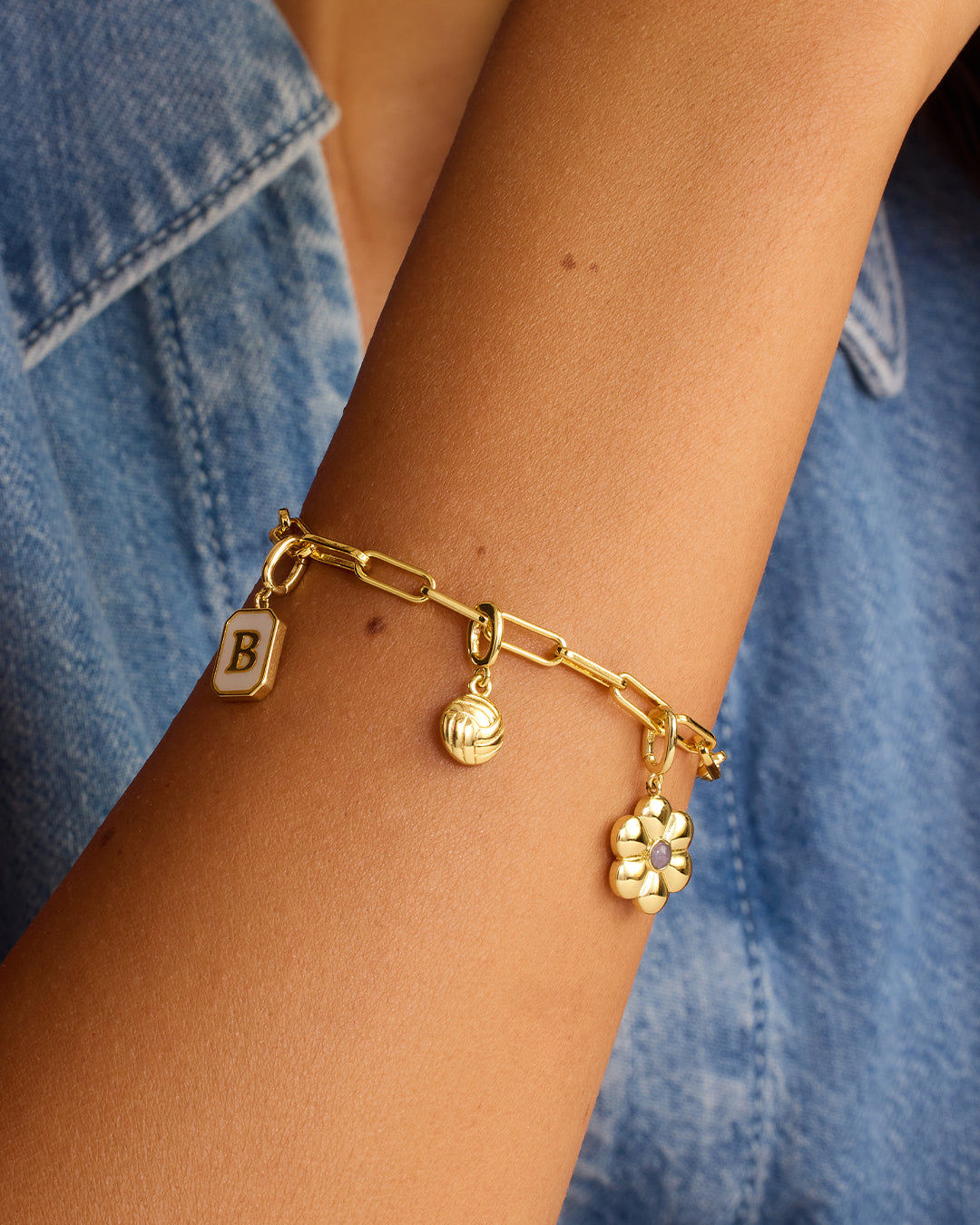 Varsity Parker Charm in 18K Gold Plated