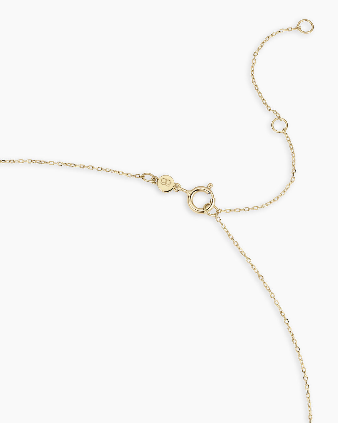 Diamond Script Alphabet Charm Necklace in 14K Gold