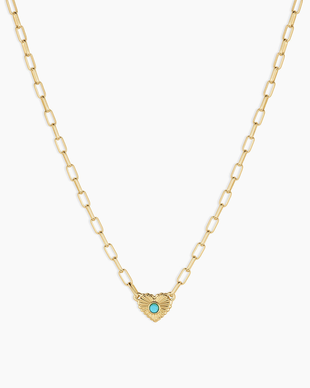 Birthstone Heart Necklace in 18K Gold Plated