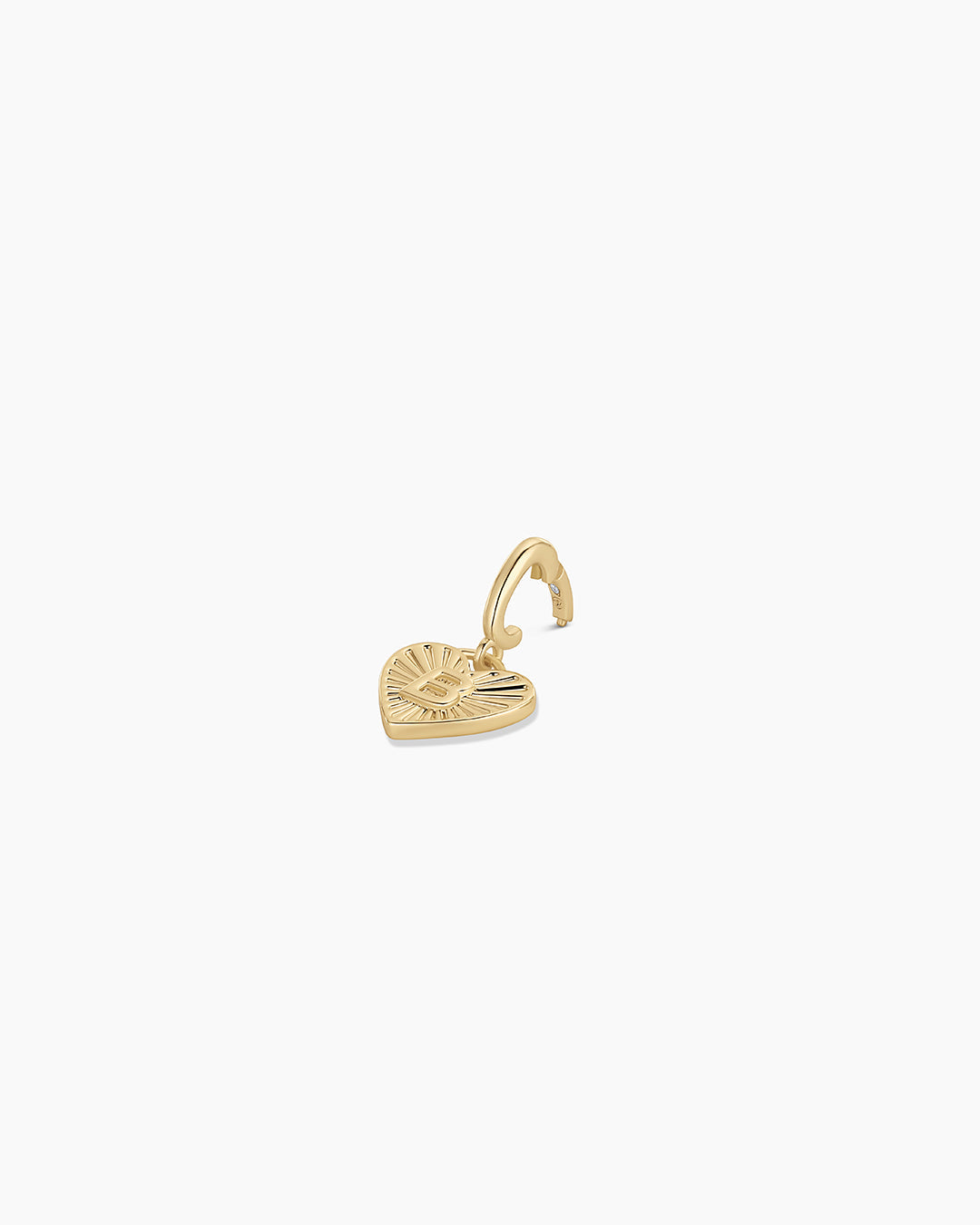 Vintage Heart Alphabet Charm in 18K Gold Plated