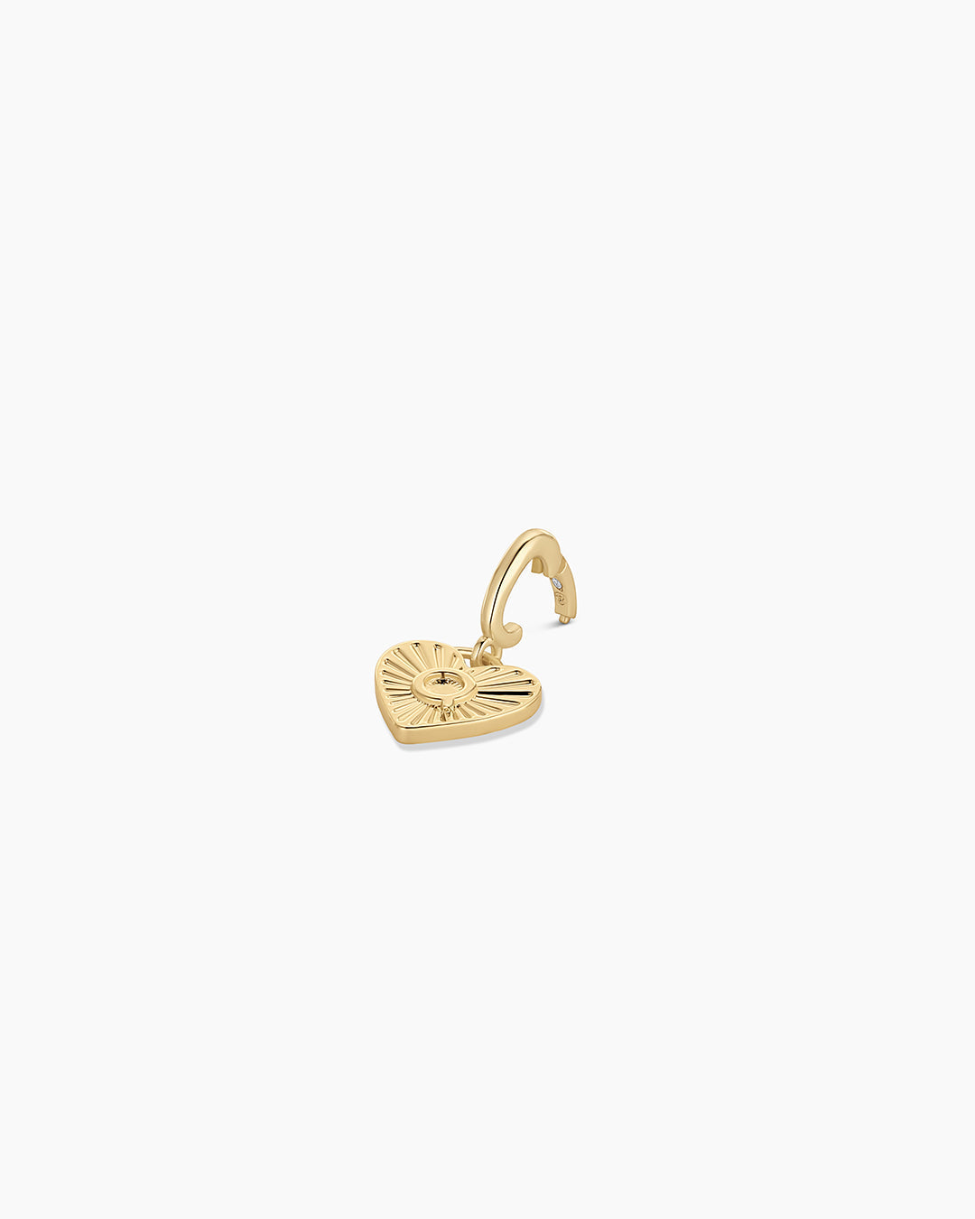 Vintage Heart Alphabet Charm in 18K Gold Plated