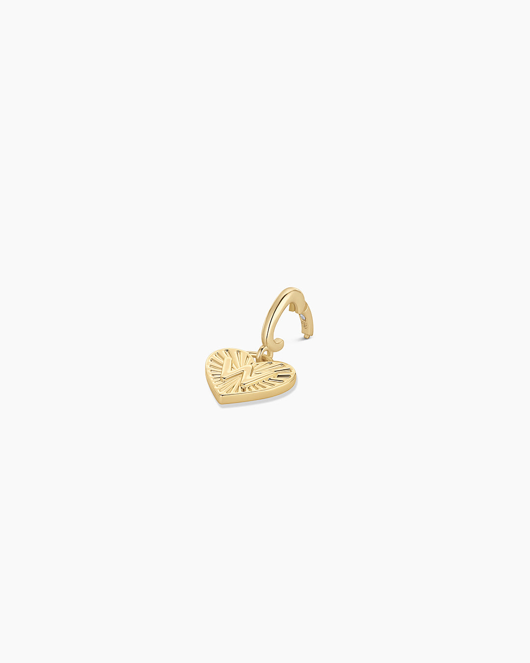 Vintage Heart Alphabet Charm in 18K Gold Plated