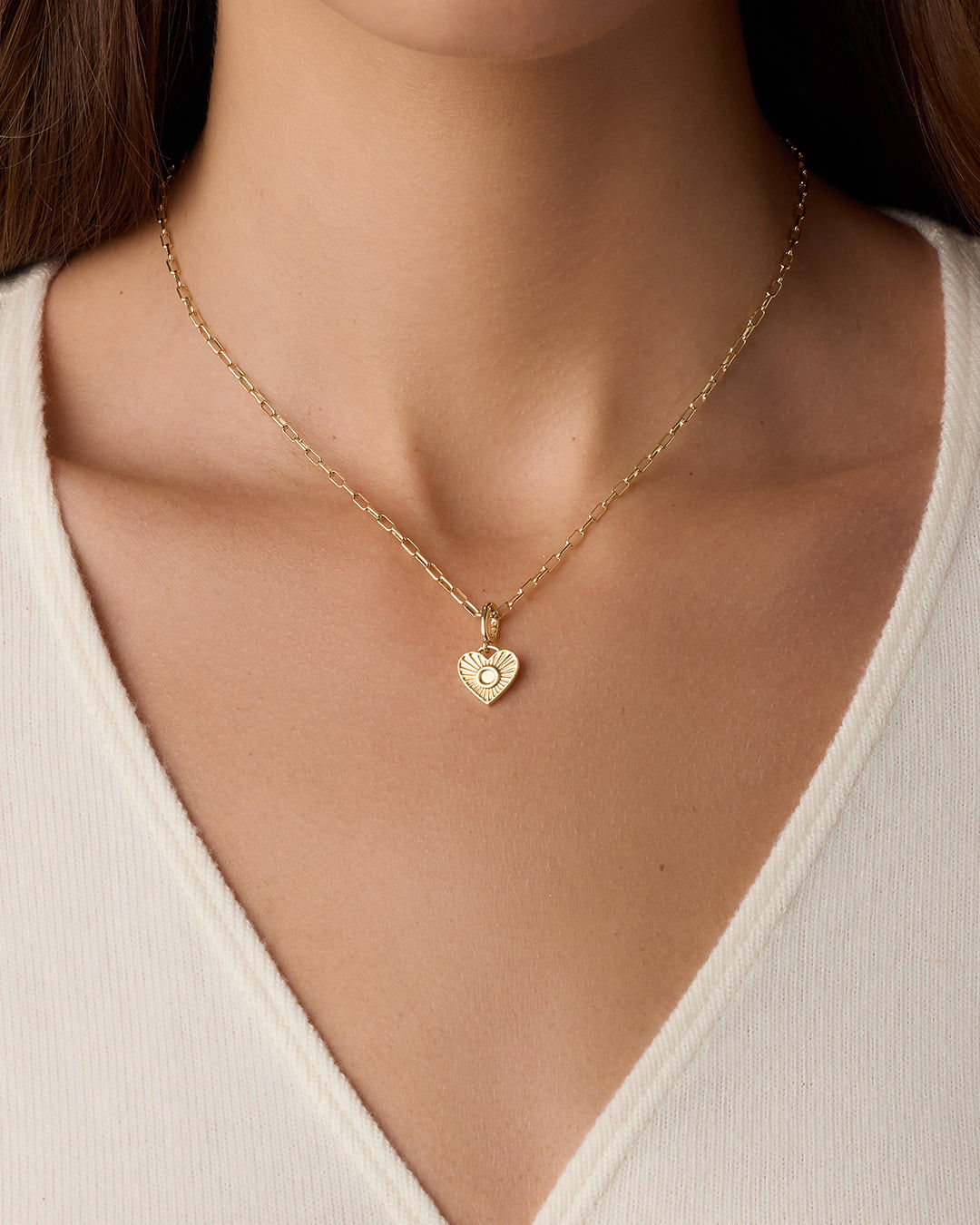 Vintage Heart Alphabet Charm in 18K Gold Plated
