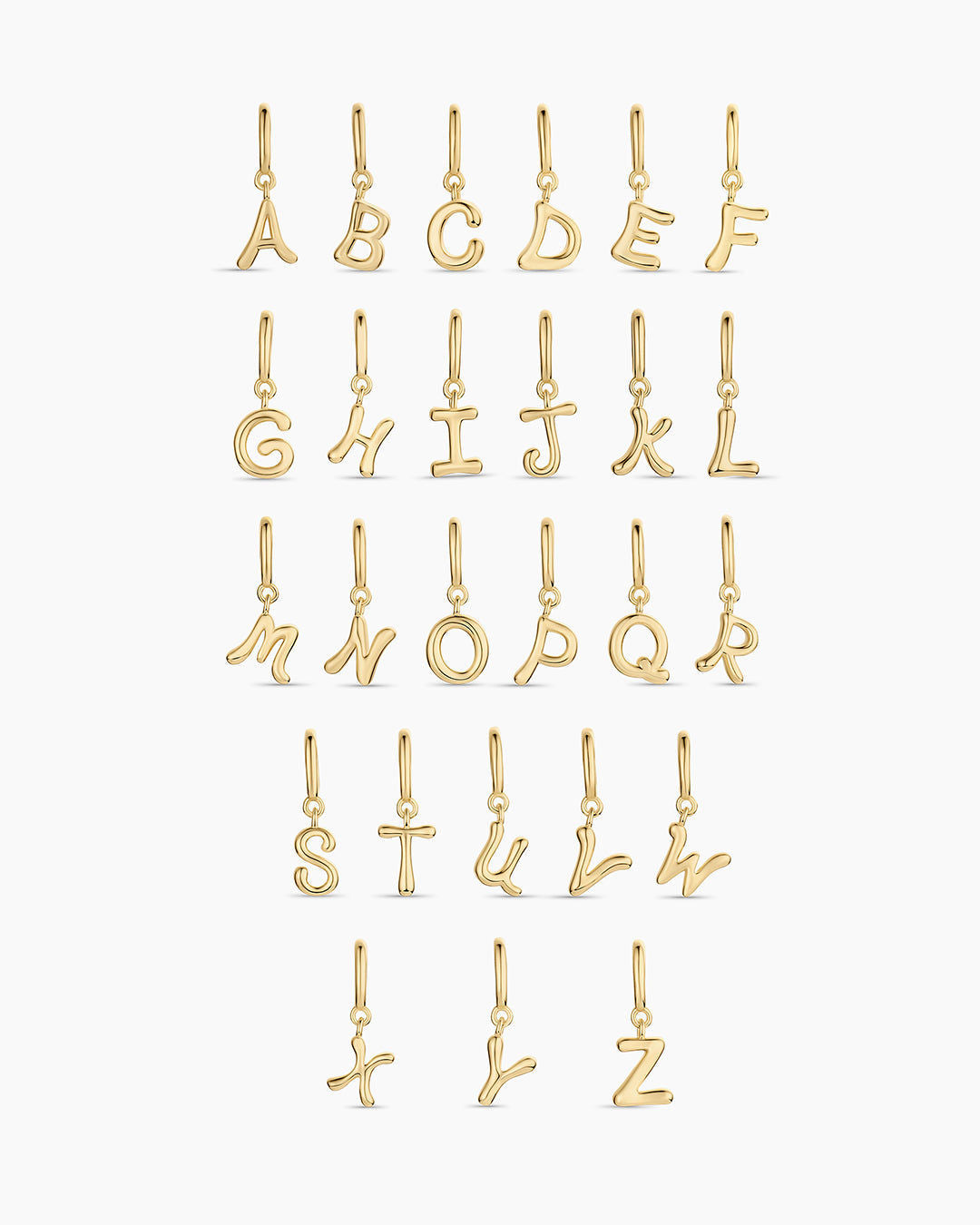 Ryder Greek Alphabet Charm in 18K Gold Plated