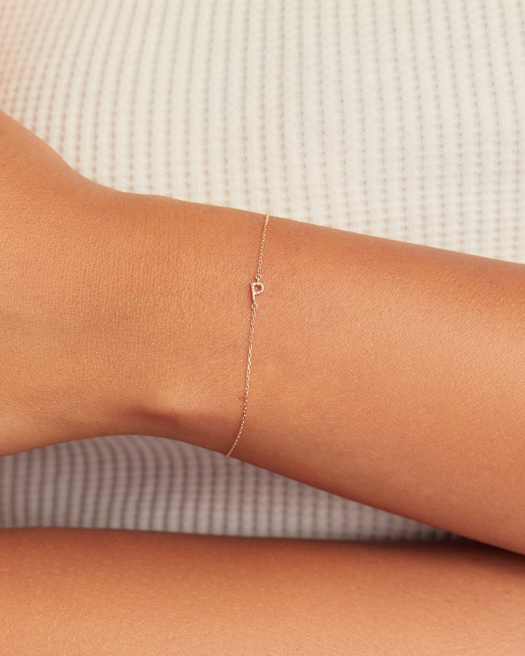 Crew Alphabet Bracelet in 14K Gold