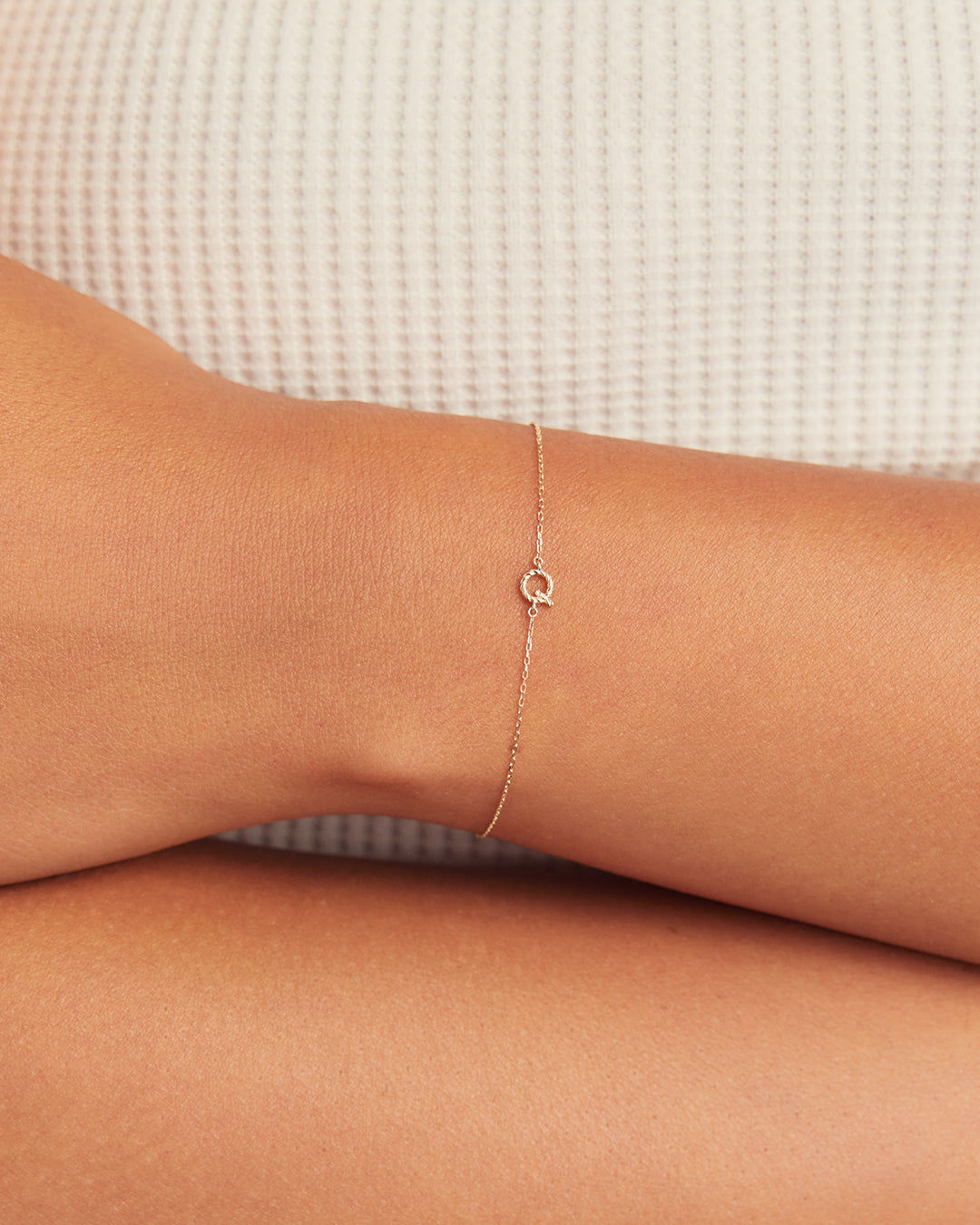 Crew Alphabet Bracelet in 14K Gold