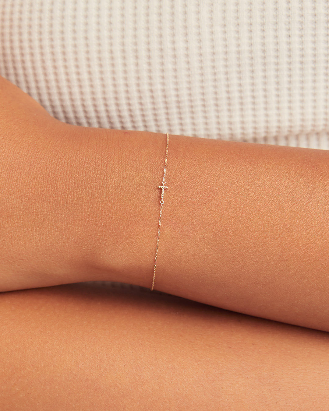 Crew Alphabet Bracelet in 14K Gold