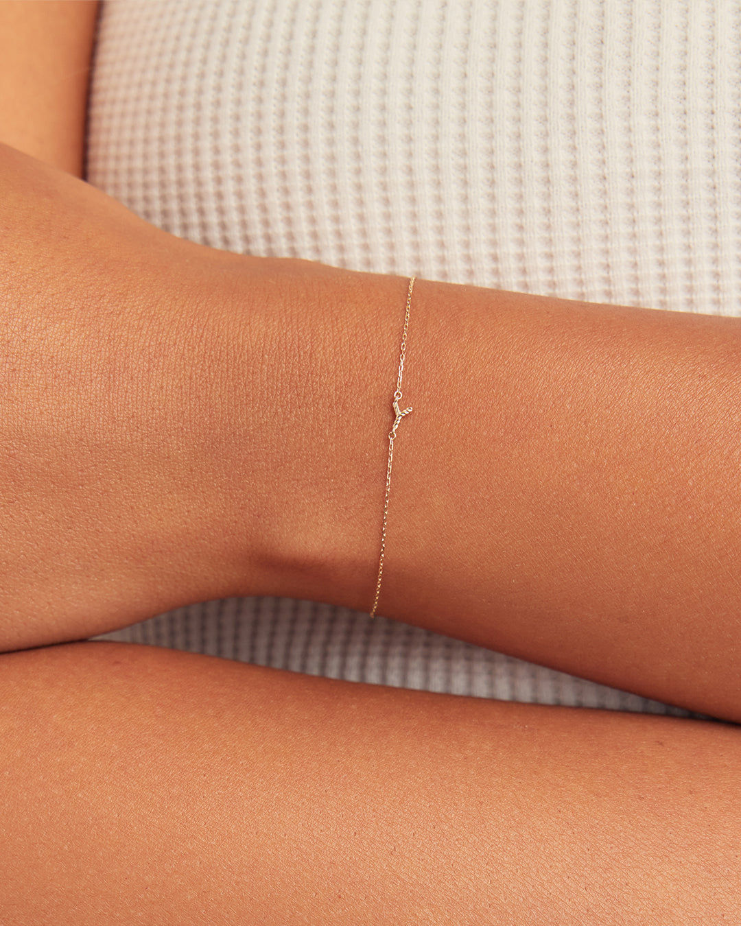 Crew Alphabet Bracelet in 14K Gold