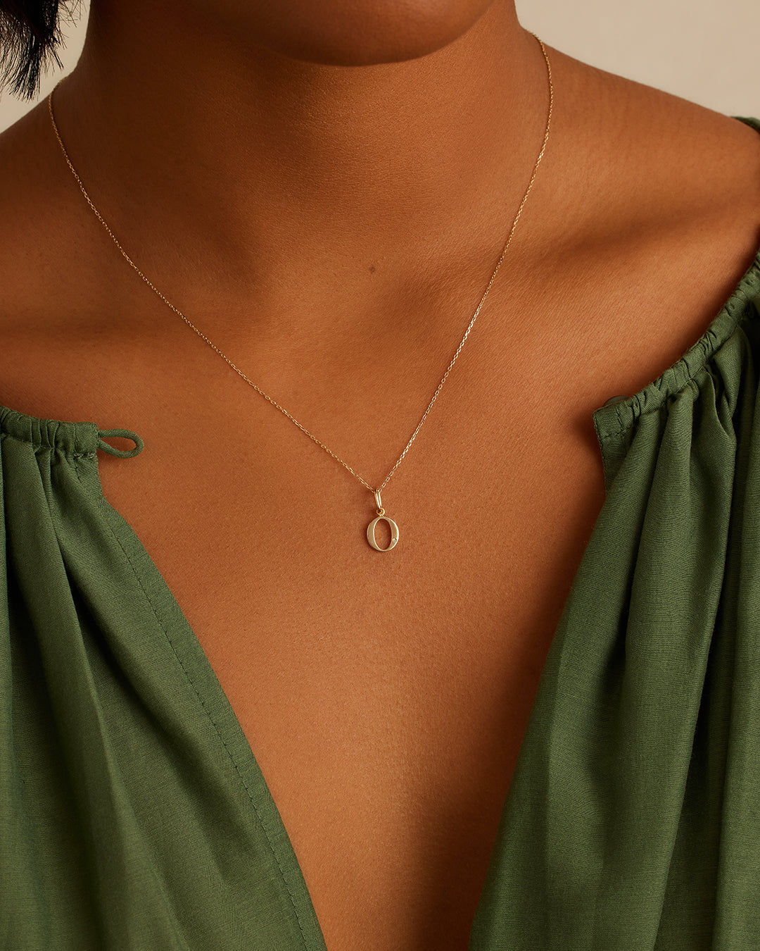 Diamond Vintage Alphabet Charm in 14K Gold