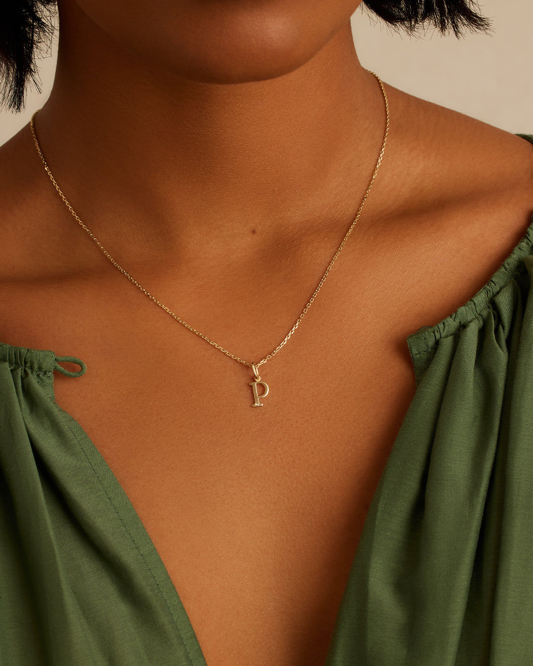 Diamond Vintage Alphabet Charm in 14K Gold