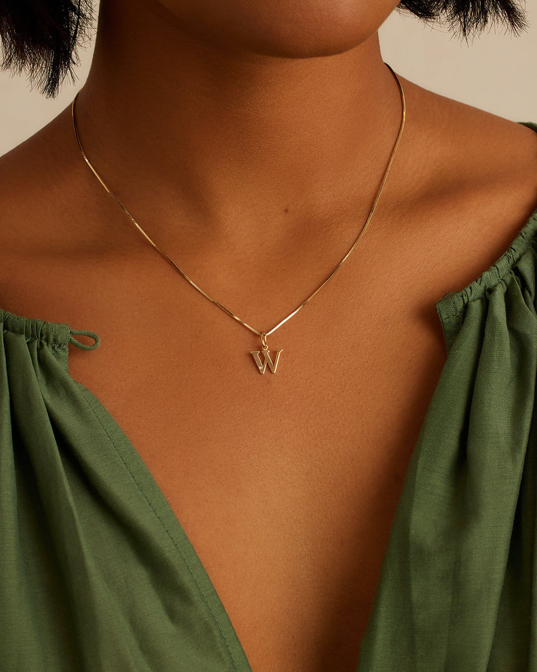 Diamond Vintage Alphabet Charm in 14K Gold