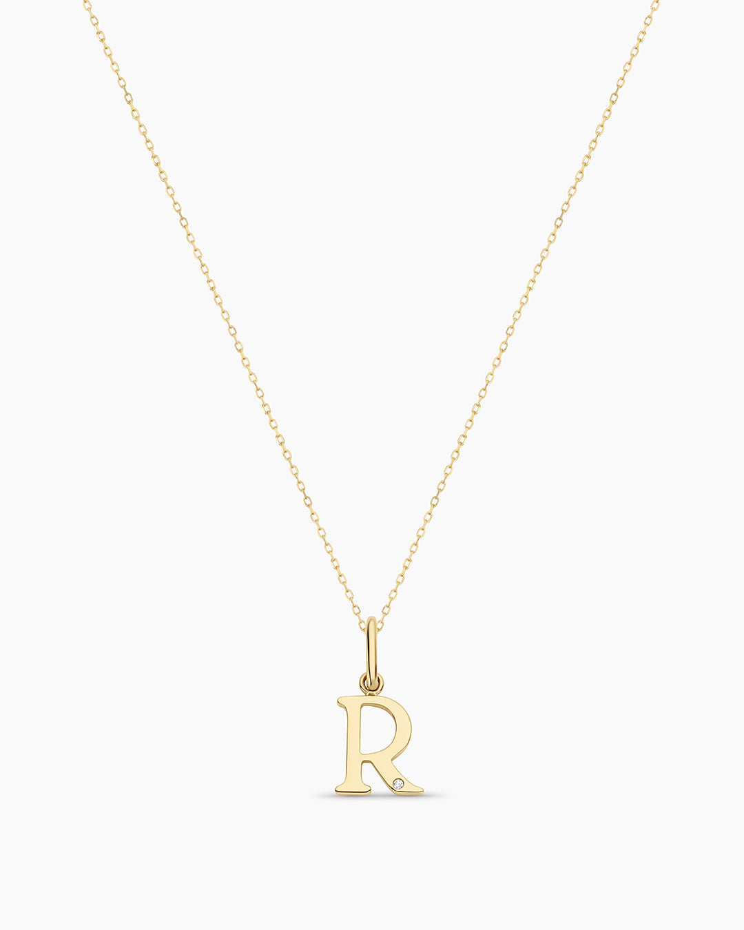 Diamond Vintage Alphabet Charm Necklace