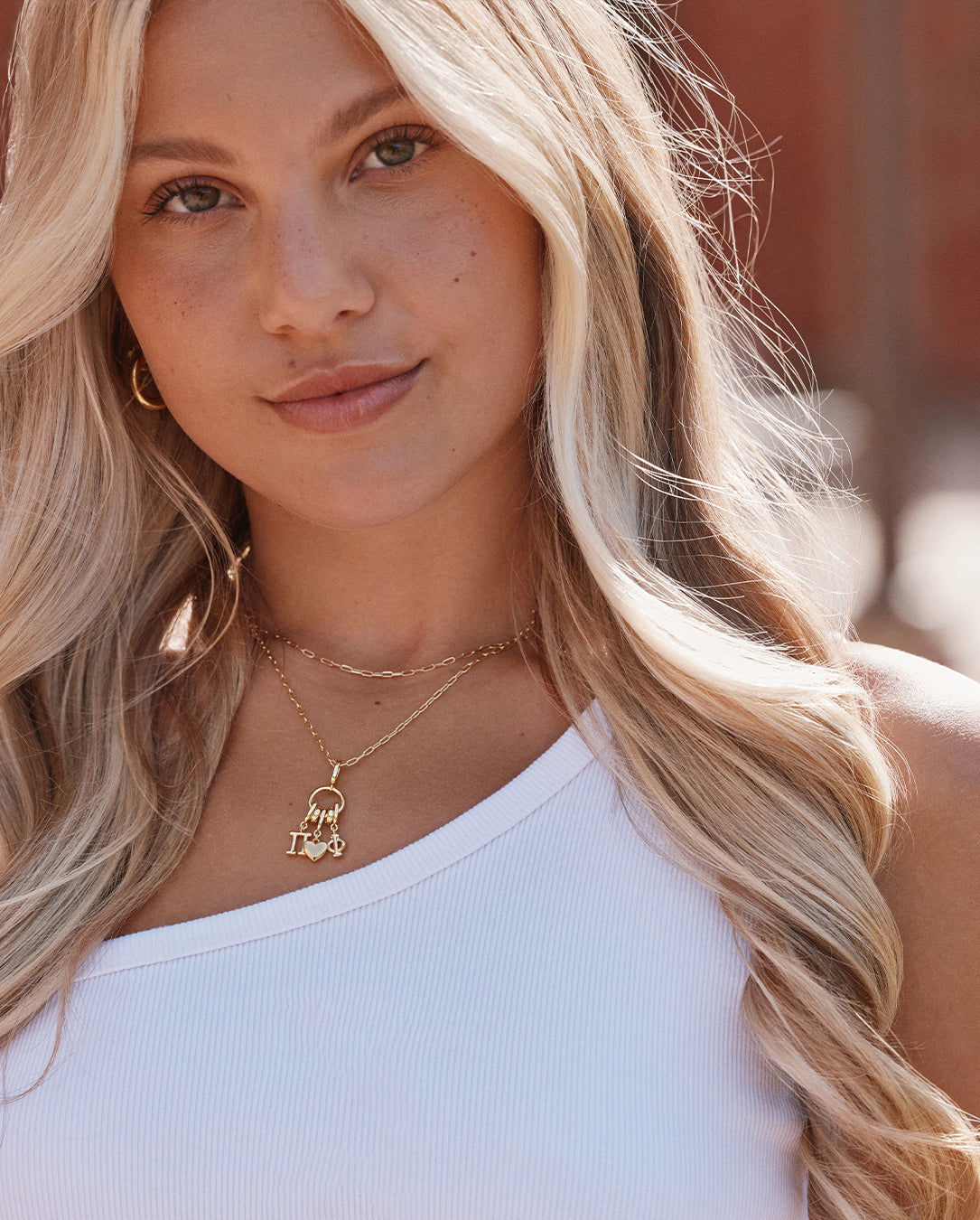 Ryder Greek Alphabet Charm in 18K Gold Plated