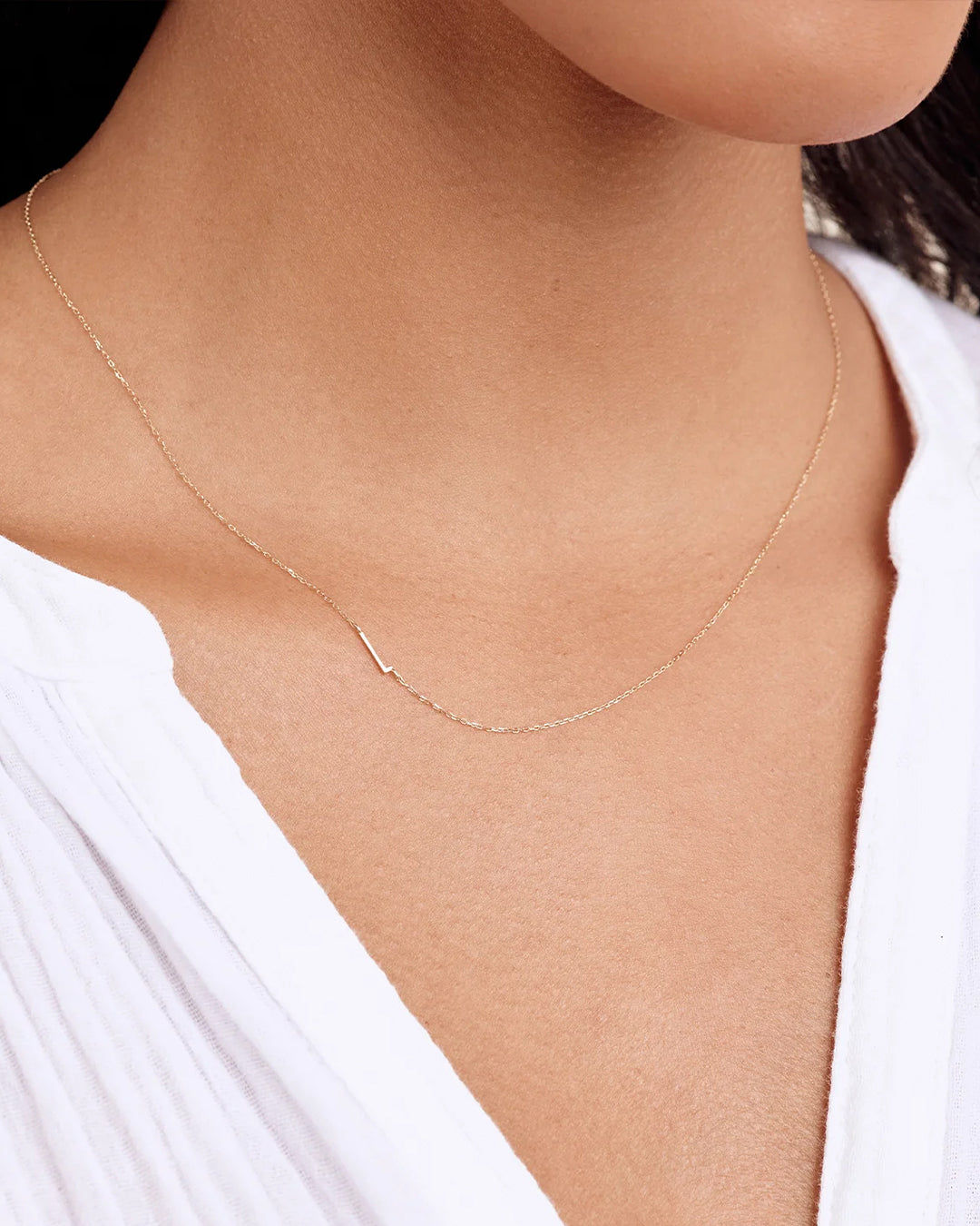 Alphabet Necklace in 14K Gold