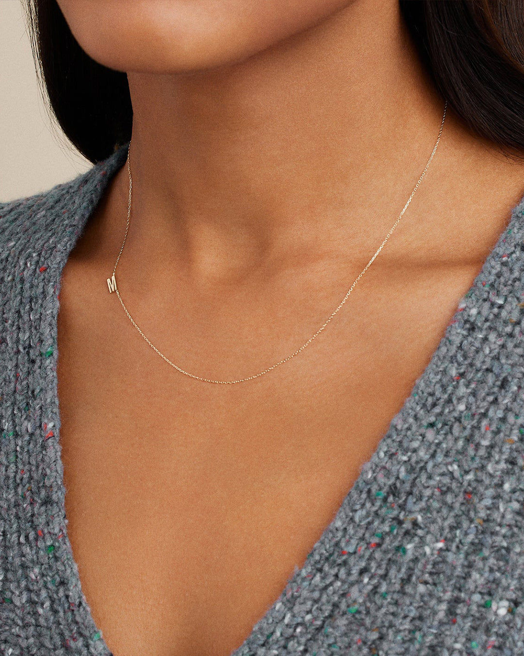 Alphabet Necklace in 14K Gold