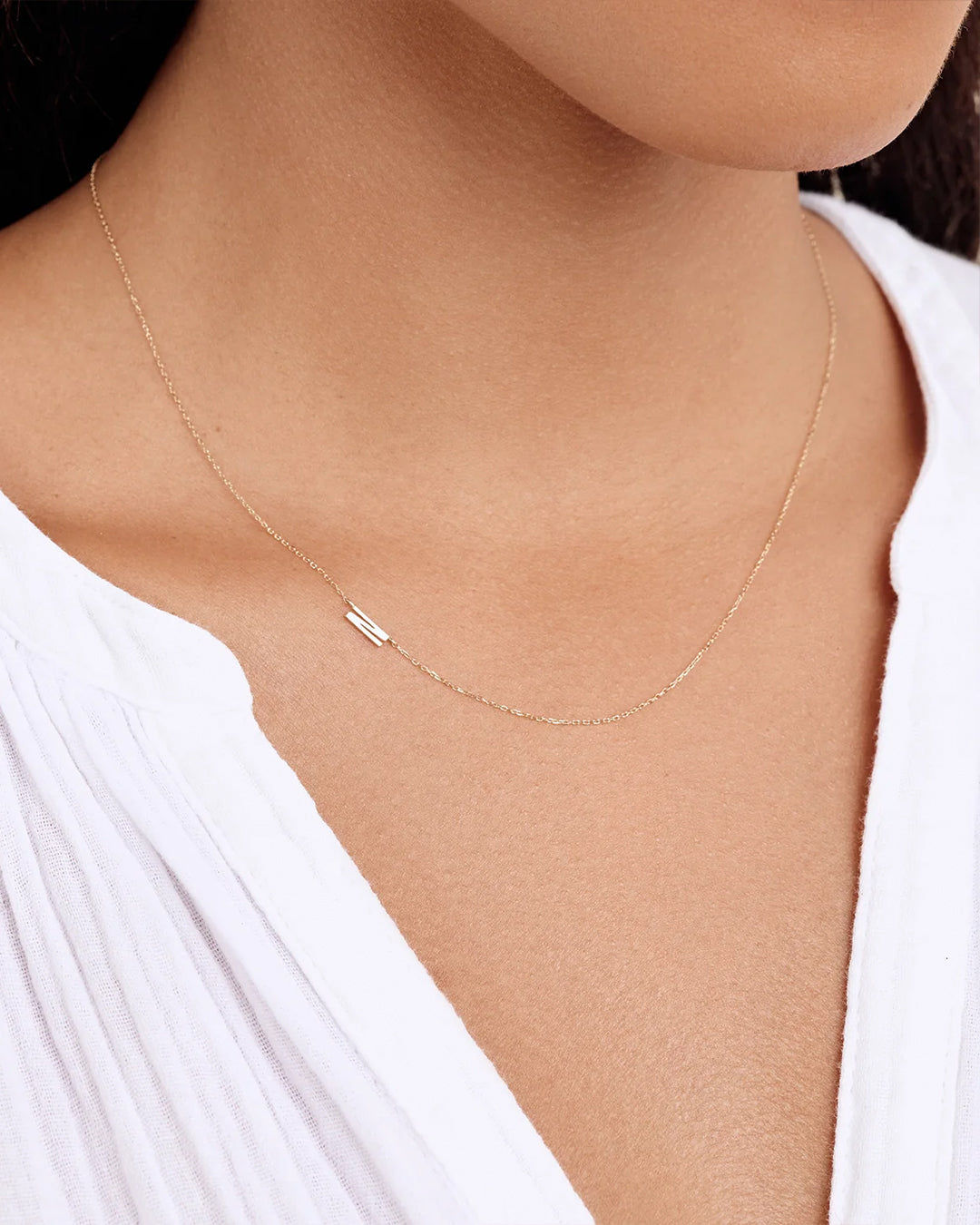 Alphabet Necklace in 14K Gold