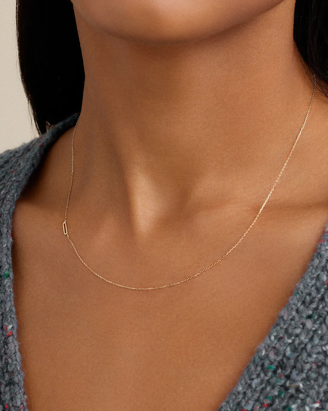Alphabet Necklace in 14K Gold