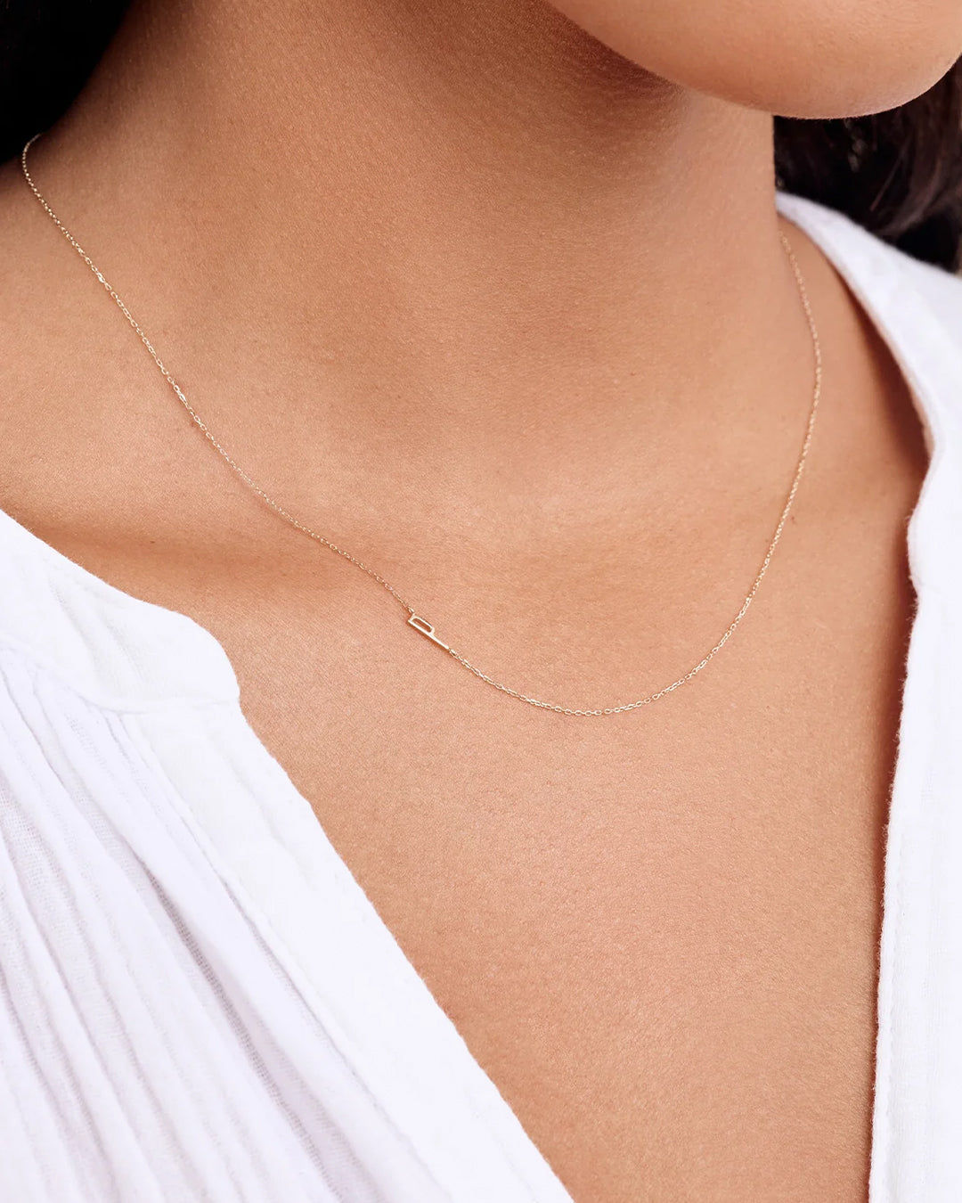 Alphabet Necklace in 14K Gold