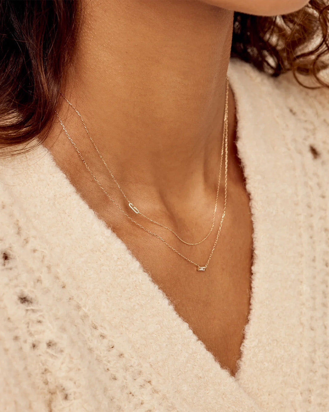 Alphabet Necklace in 14K Gold