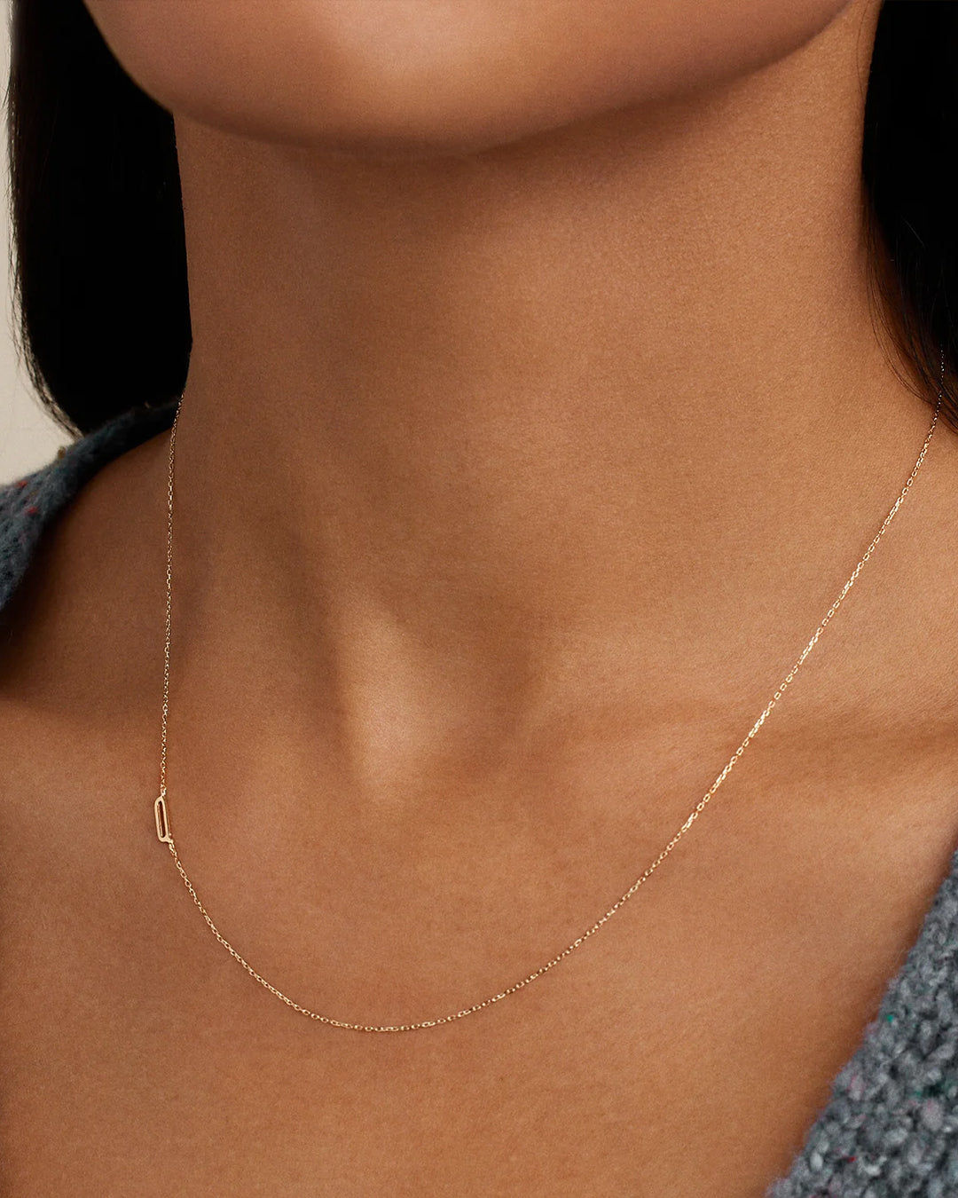 Alphabet Necklace in 14K Gold