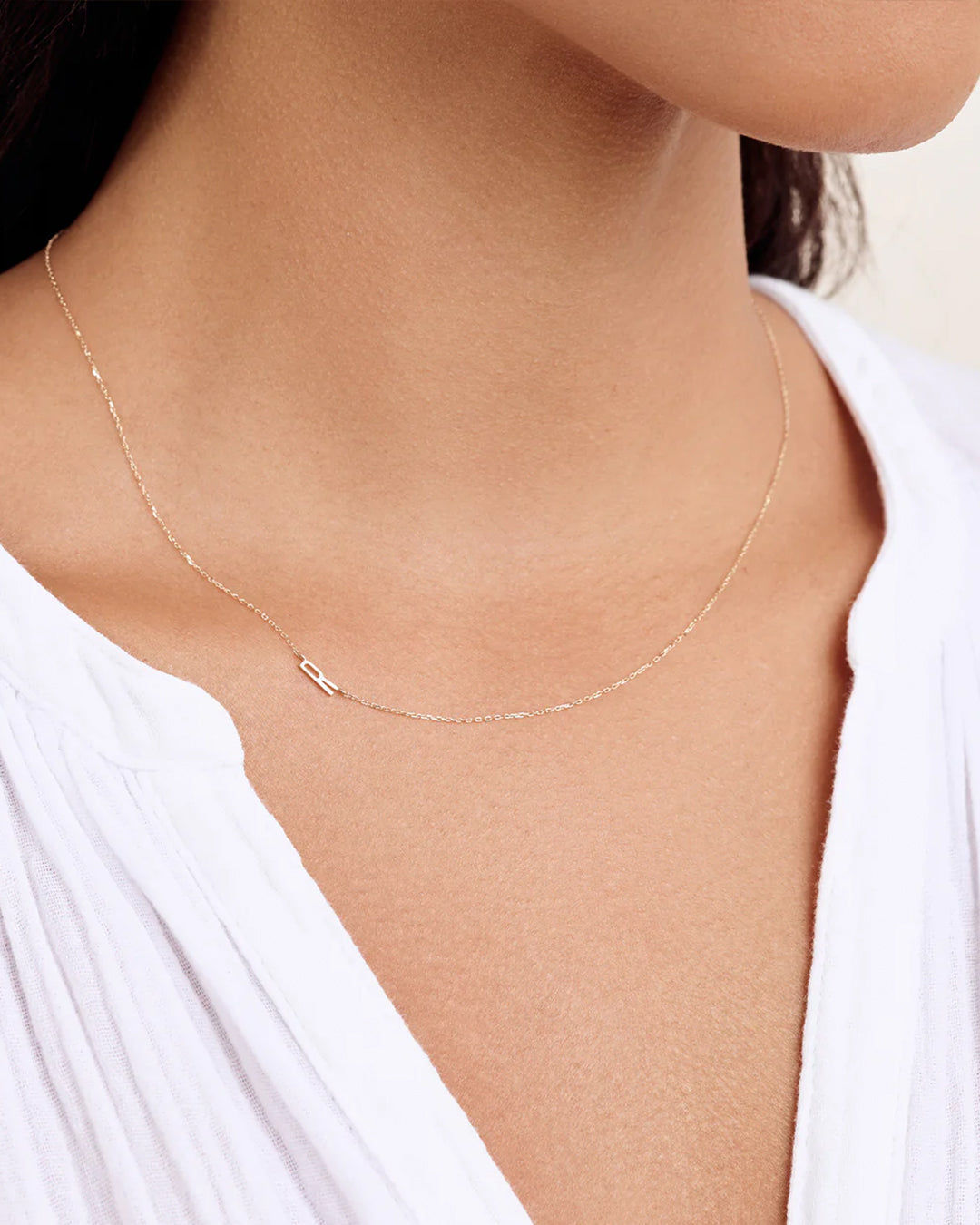 Alphabet Necklace in 14K Gold