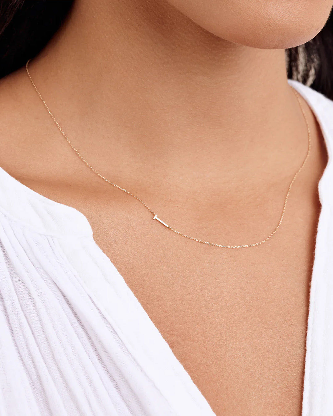 Alphabet Necklace in 14K Gold
