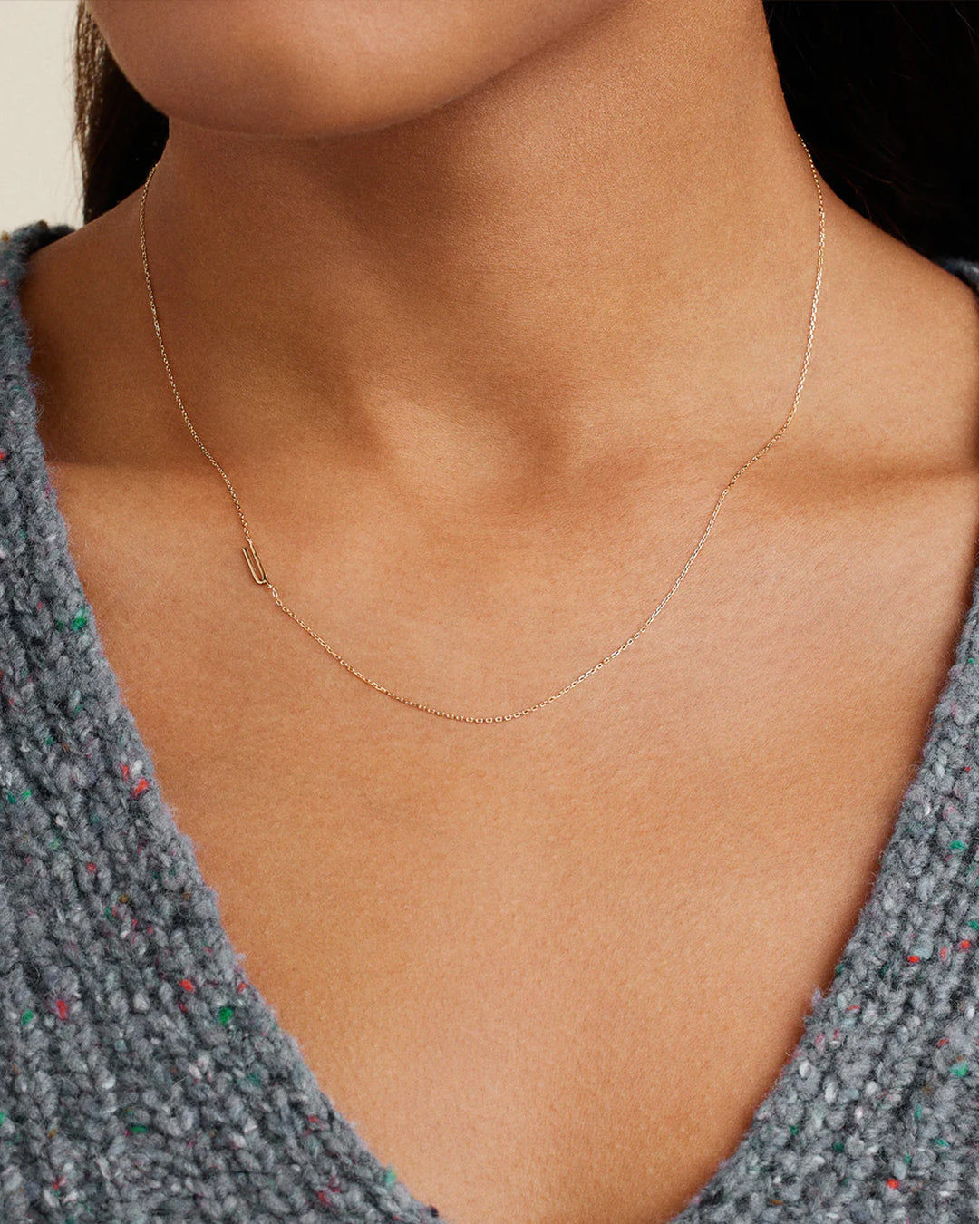 Alphabet Necklace in 14K Gold