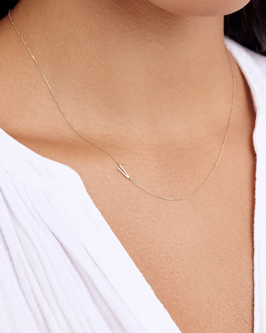 Alphabet Necklace in 14K Gold
