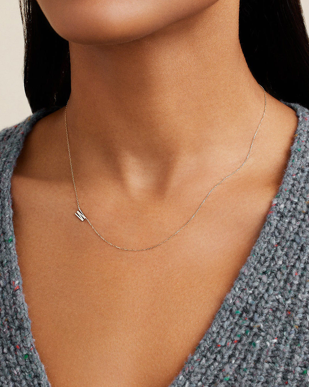 Alphabet Necklace in 14K Gold