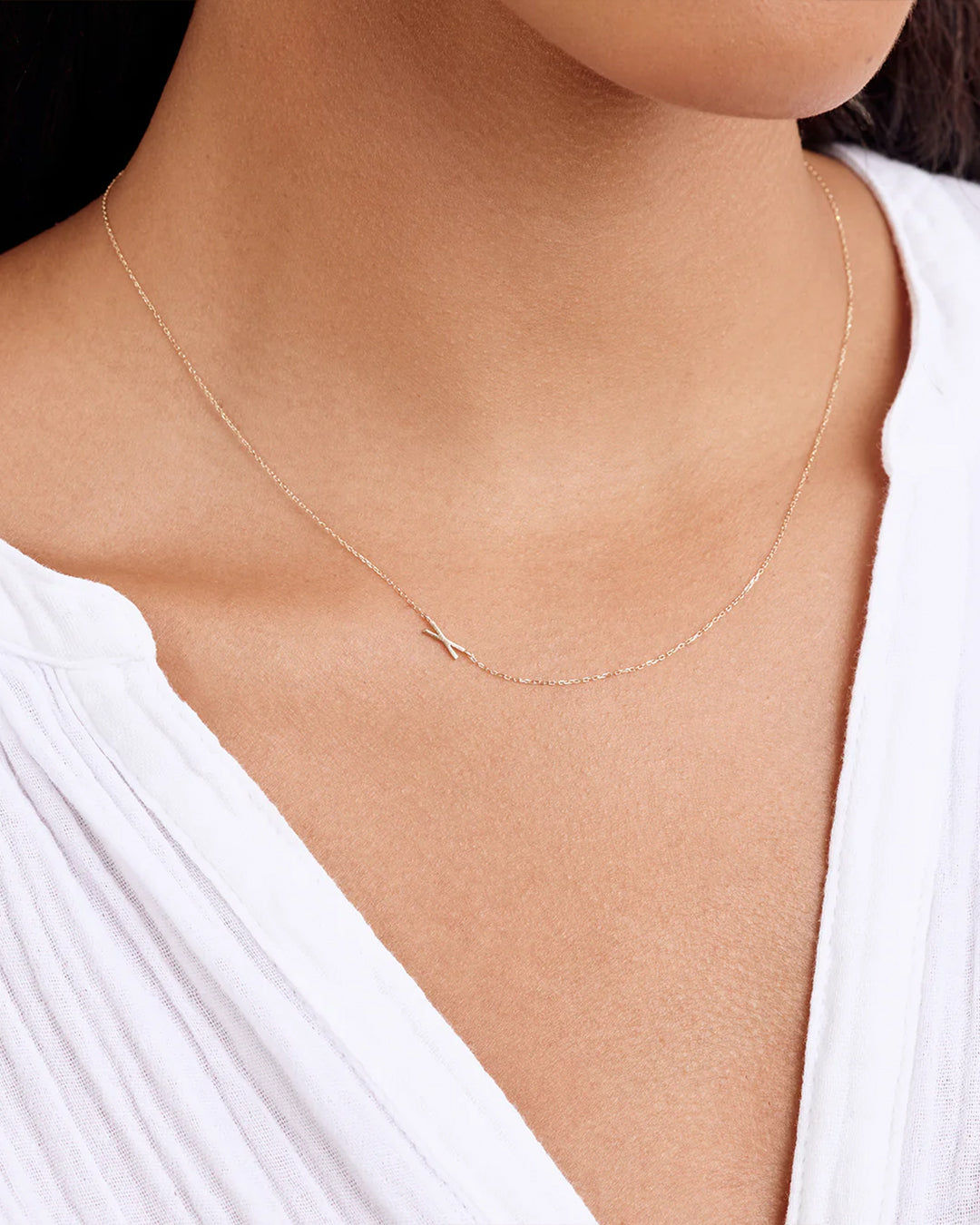 Alphabet Necklace in 14K Gold