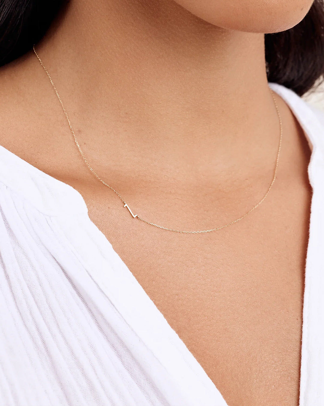 Alphabet Necklace in 14K Gold