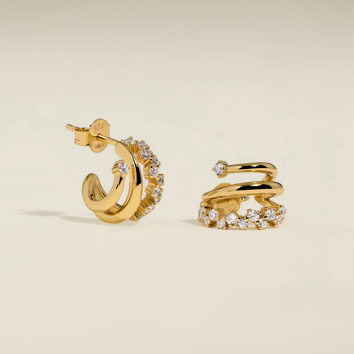 Illusion Spiral Huggies in Gold