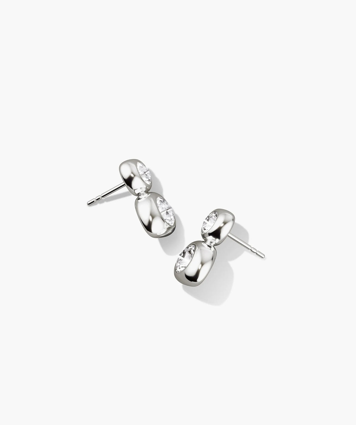 Inès Drop Stud Earrings Lab Grown Sapphire