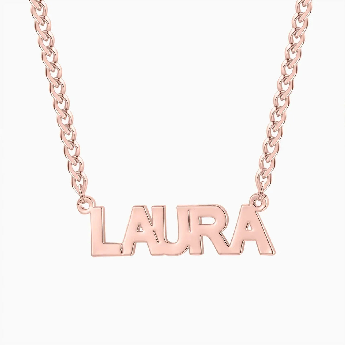 Kids' Block Name Cuban Chain Necklace