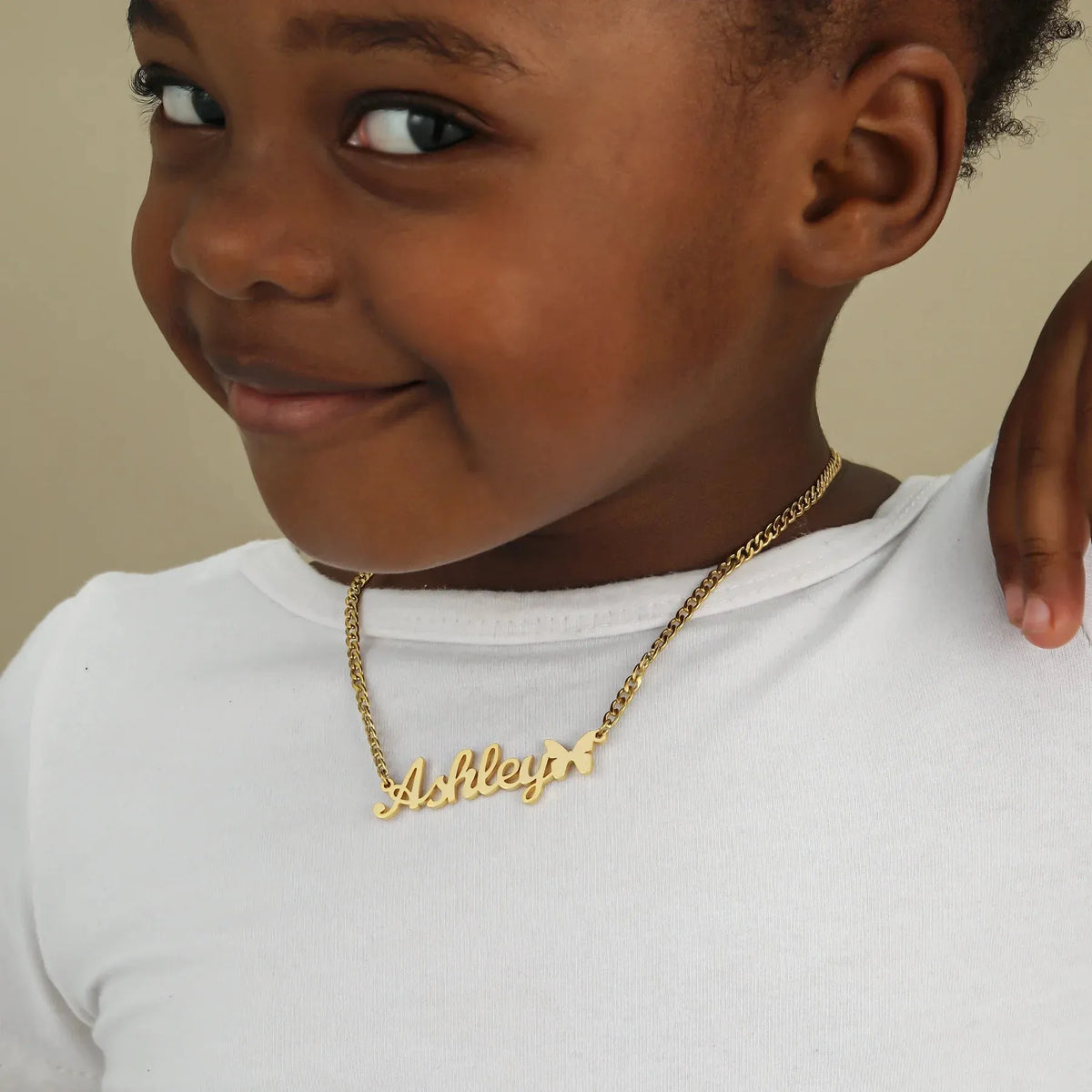 Kids' Butterfly Name Necklace