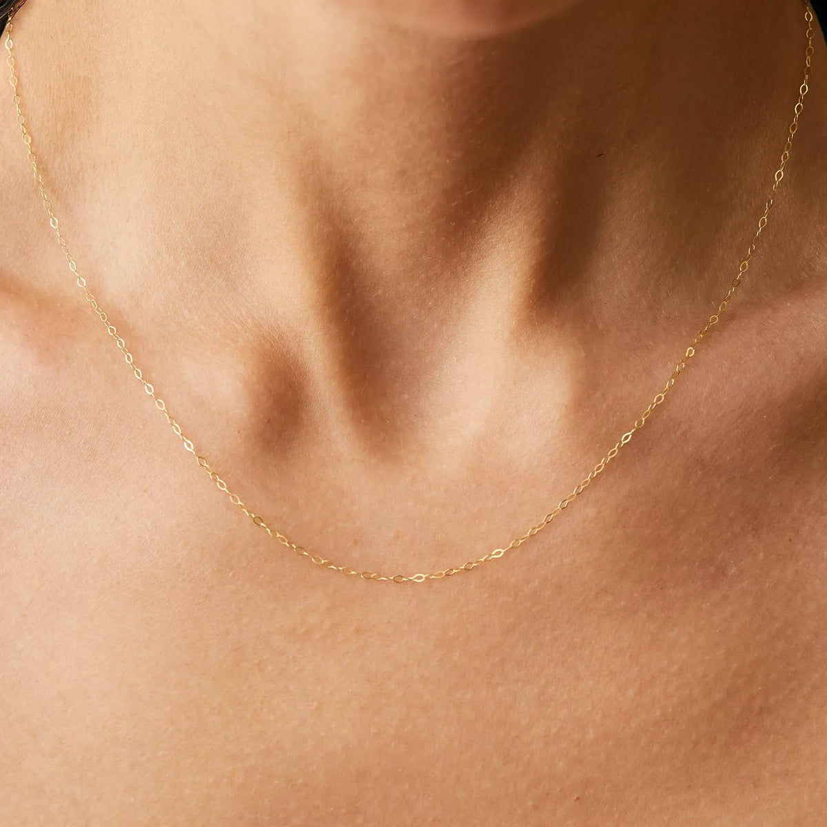 Kite Cable Chain Necklace in 14K Gold