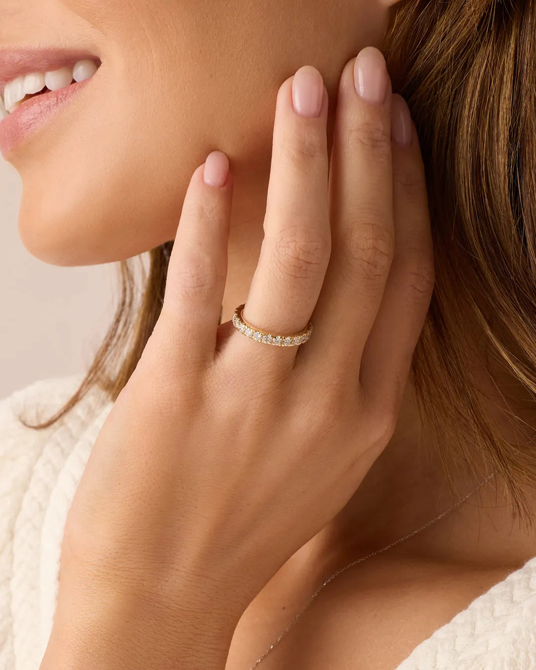 Lab Grown Diamond Eternity Ring 2mm in 14K Gold