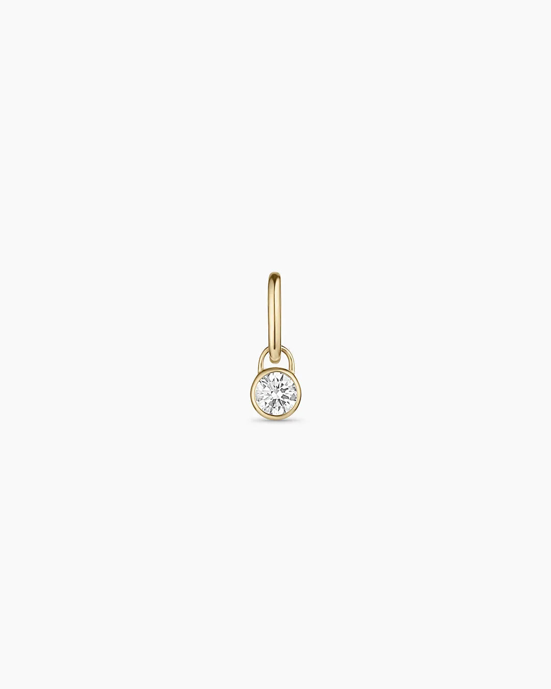 Lab Grown Diamond Halo Charm in 14K Solid Gold