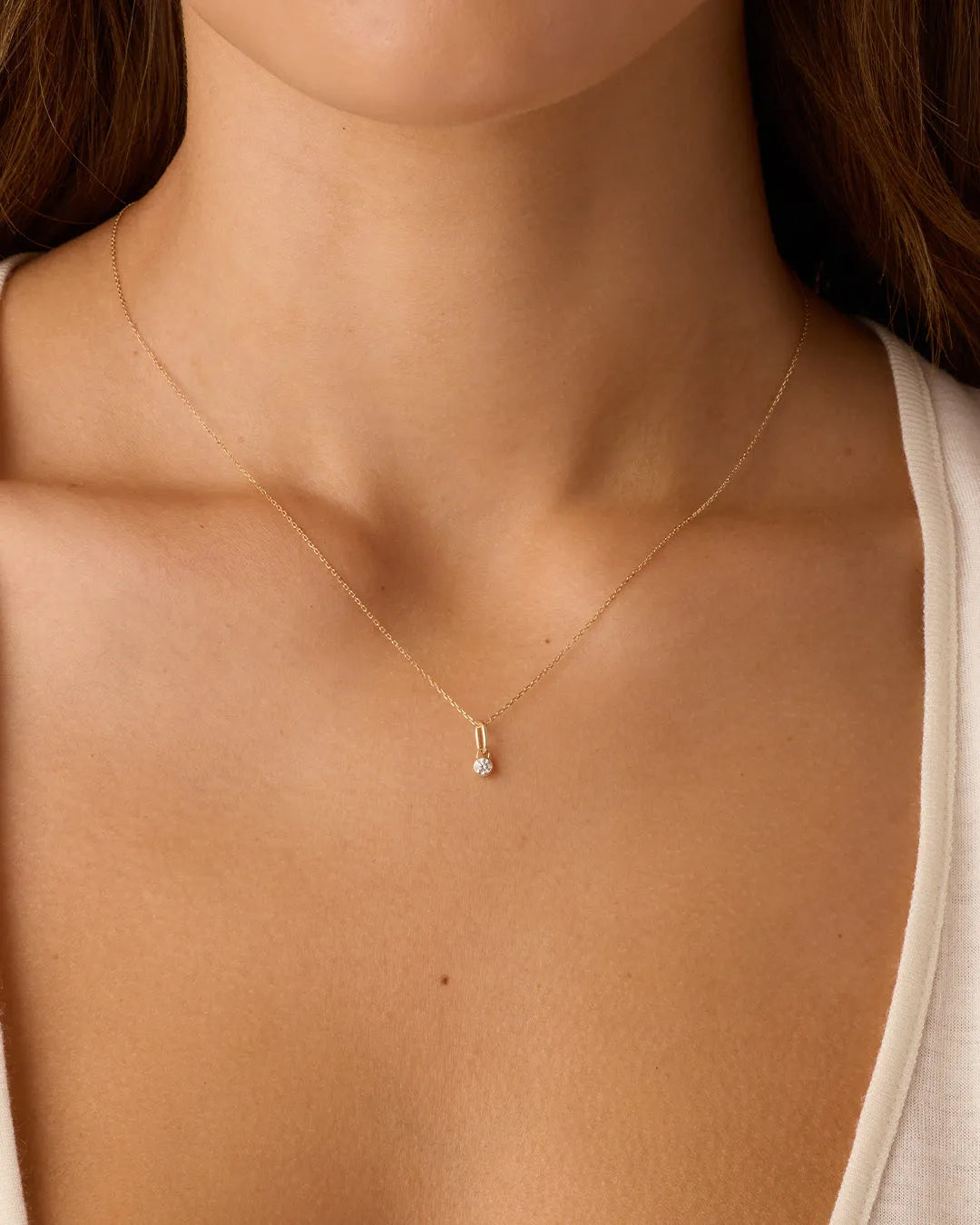 Lab Grown Diamond Halo Charm in 14K Solid Gold