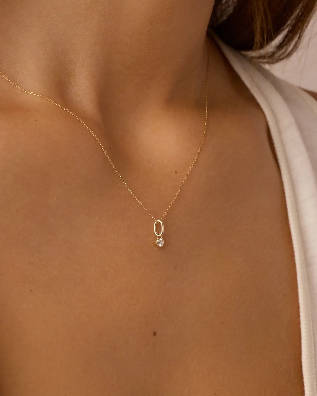 Lab Grown Diamond Halo Charm in 14K Solid Gold