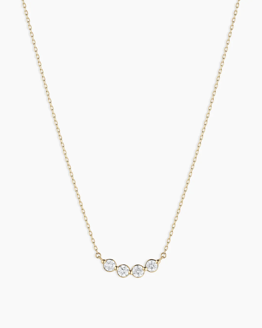 Lab Grown Diamond Halo Cluster Necklace in 14K Gold
